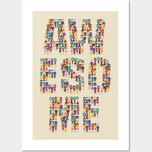 Awesome letter people abstract Posters and Art